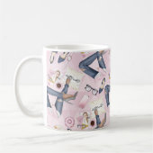 Mug Patron de fille tiré à la main (Gauche)