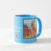 Mug Patron Saint François d'Assise Aquarelle Cadeau bl (Devant droit)
