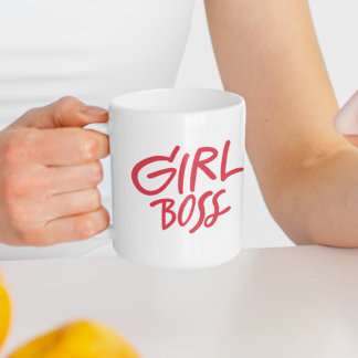 Mug Patronne Fille Typographie Rouge Gras Féminin Fémi