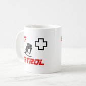 Mug Patrouille de ski - "skieur " (Devant gauche)
