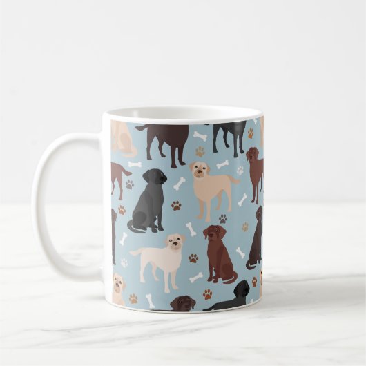 Mug Patrouilles et os du Labrador Retriever (Gauche)