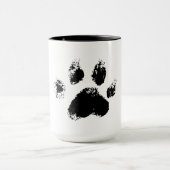 Mug patte amoureux des chiens noire mignonne (Centre)