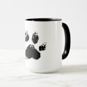 Mug patte amoureux des chiens noire mignonne (Devant droit)