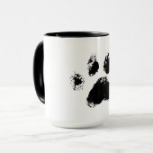 Mug patte amoureux des chiens noire mignonne (Devant gauche)