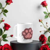 Mug Patte de chat mignonne "MEOW" Calligraphie – Chat 