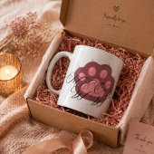 Mug Patte de chat mignonne "MEOW" Calligraphie – Chat 