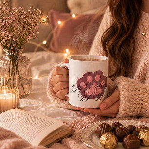 Mug Patte de chat mignonne "MEOW" Calligraphie – Chat