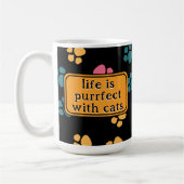 Mug Patte de chat noir drôle mignon (Gauche)