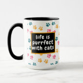 Mug Patte de chat noir drôle mignonne  (Gauche)
