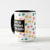 Mug Patte de chat noir drôle mignonne  (Devant gauche)