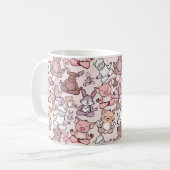 Mug Patter les yoga poses | Yoga seamless pattern 48 (Devant gauche)