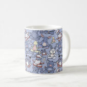 Mug Patter les yoga poses | Yoga seamless pattern 49 (Devant droit)