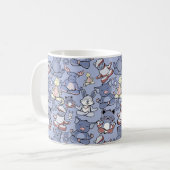 Mug Patter les yoga poses | Yoga seamless pattern 49 (Devant gauche)
