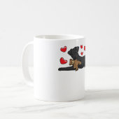 Mug Patterdale Terrier Chien Avec Animal Stuffé (Devant gauche)