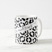 Mug Patteries du Black White Leopard animal (Devant droit)