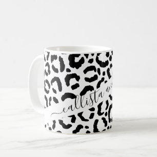Mug Patteries du Black White Leopard animal