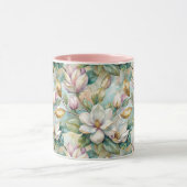 Mug Pattern Elegant Magnolia Flowers (Centre)