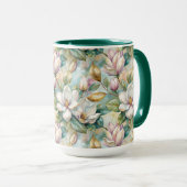 Mug Pattern Elegant Magnolia Flowers (Devant droit)
