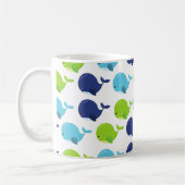 Mug Pattern of Whales, Cute Whales, Sea Animals (Gauche)