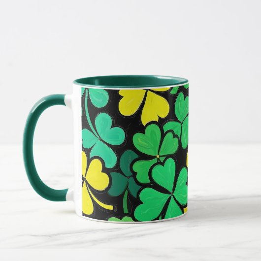 Mug Pattern St. Patrick's Day Clovers (Gauche)
