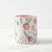 Mug Pattern Watercolor Modern Tulips (Centre)