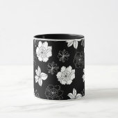 Mug Patters de Black & White Floral (Centre)