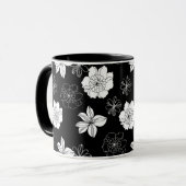Mug Patters de Black & White Floral (Devant gauche)