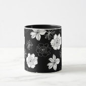 Mug Patters de Black & White Floral (Centre)