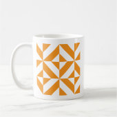 Mug Patters de Burnt Orange Geometric Deco Cube (Gauche)