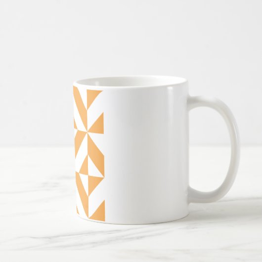 Mug Patters de Burnt Orange Geometric Deco Cube (Droite)