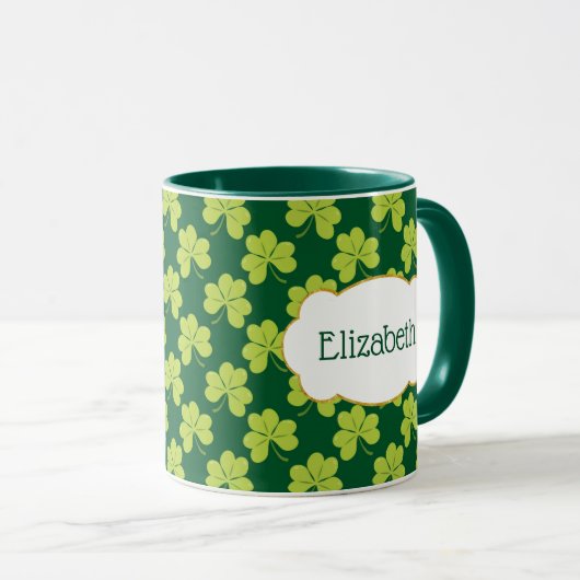 Mug Patters de clover vert (Devant droit)
