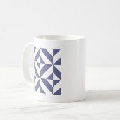 Mug Patters Midnight Blue Geometric Deco Cube (Devant gauche)