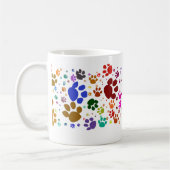 Mug pattes colorées de chat (Gauche)