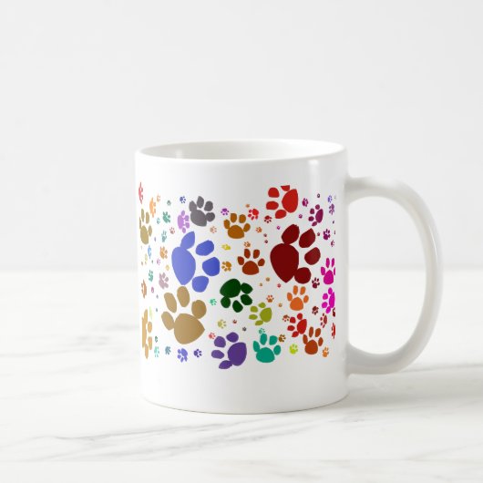 Mug pattes colorées de chat (Droite)