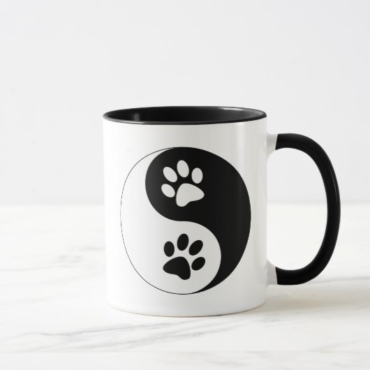 Mug Pattes de chien de Yin Yang (Droite)