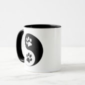 Mug Pattes de chien de Yin Yang (Devant gauche)