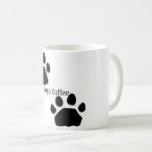 Mug Pattes de chien, le grand café de chiens (Devant droit)