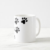 Mug pattes de chien mignonne noire (Devant droit)