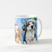 Mug Pattes enneigées Festive Mignon Animaux de Noël Aq (Devant droit)