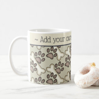 Mug Pattes et amoureux des chiens boueux d'os