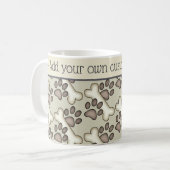 Mug Pattes et amoureux des chiens boueux d'os (Devant gauche)