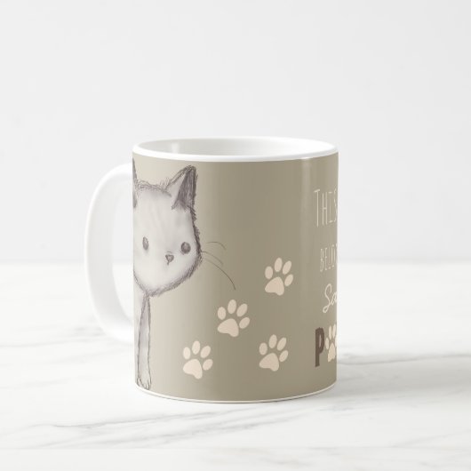 Mug Pattes mignonnes faites sur commande (Devant gauche)