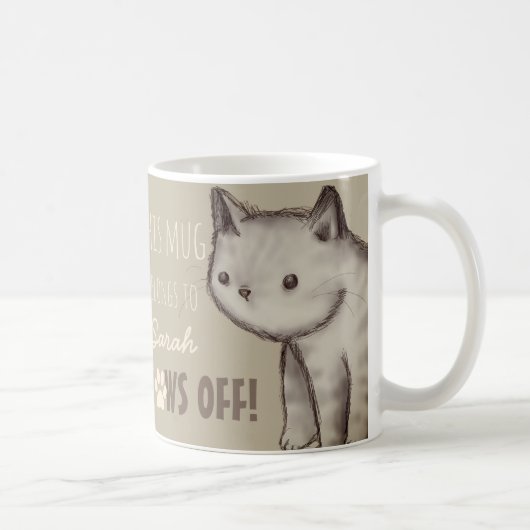 Mug Pattes mignonnes faites sur commande (Droite)