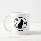 Mug Pattes Silencieuses – Silhouette Minimale de Chat (Gauche)