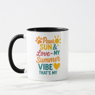 Mug Pattes, Soleil & Amour – Vibrations d'Été pour les