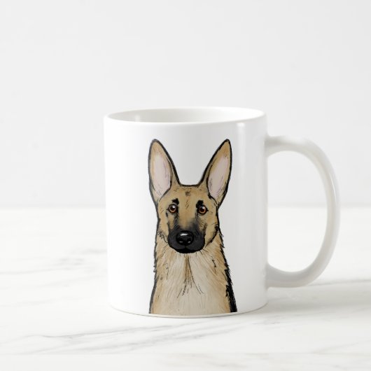 Mug Pâturage léger Tan et Berger noir allemand (Droite)