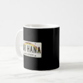 Mug Pau Hana Hawaii Plaque de licence graphique (Devant gauche)