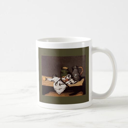 Mug Paul Cezanne ~ Pot vert et cruche en étain 1870 (Droite)