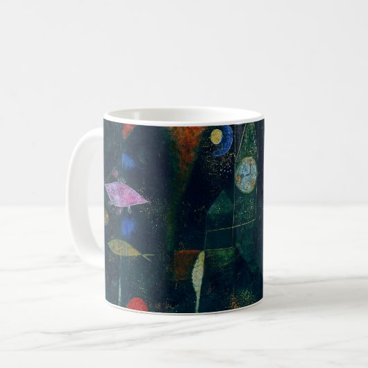 Mug Paul Klee Fish Magic Peinture Abstraite Art graphi (Devant gauche)