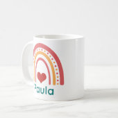 Mug Paula Vintage Bohème Arc-en-ciel (Devant gauche)